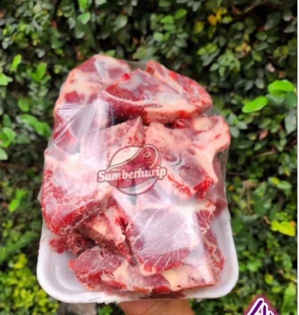Iga gondrong sapi 1 kg fresh, gurih, halal, berkualitas
